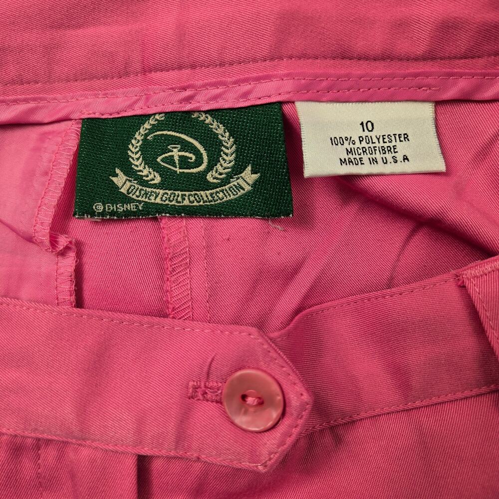 Disney Golf Collection Pink Super High Rise Shorts Resort Preppy size 10 - Picture 4 of 14